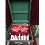 Musicians Accordion in fitted case. no makers .