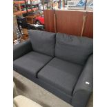 Modern 2 Seater Couch in grey fabric.