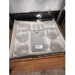 Boxed French Decanter and glass set .