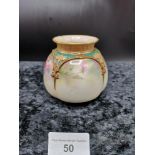 Hadleys Worcester ivory blush vase . has had restoration