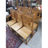 Set of 6 Farm House style heavy chairs.
