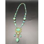 Ornate eastern Turquoise coloured early necklace.