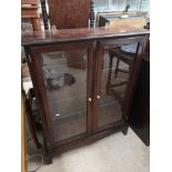 Compact Good Quality Stag Minstrel display cabinet with Glass shelfs. 80 cm Length 100 cm Tall