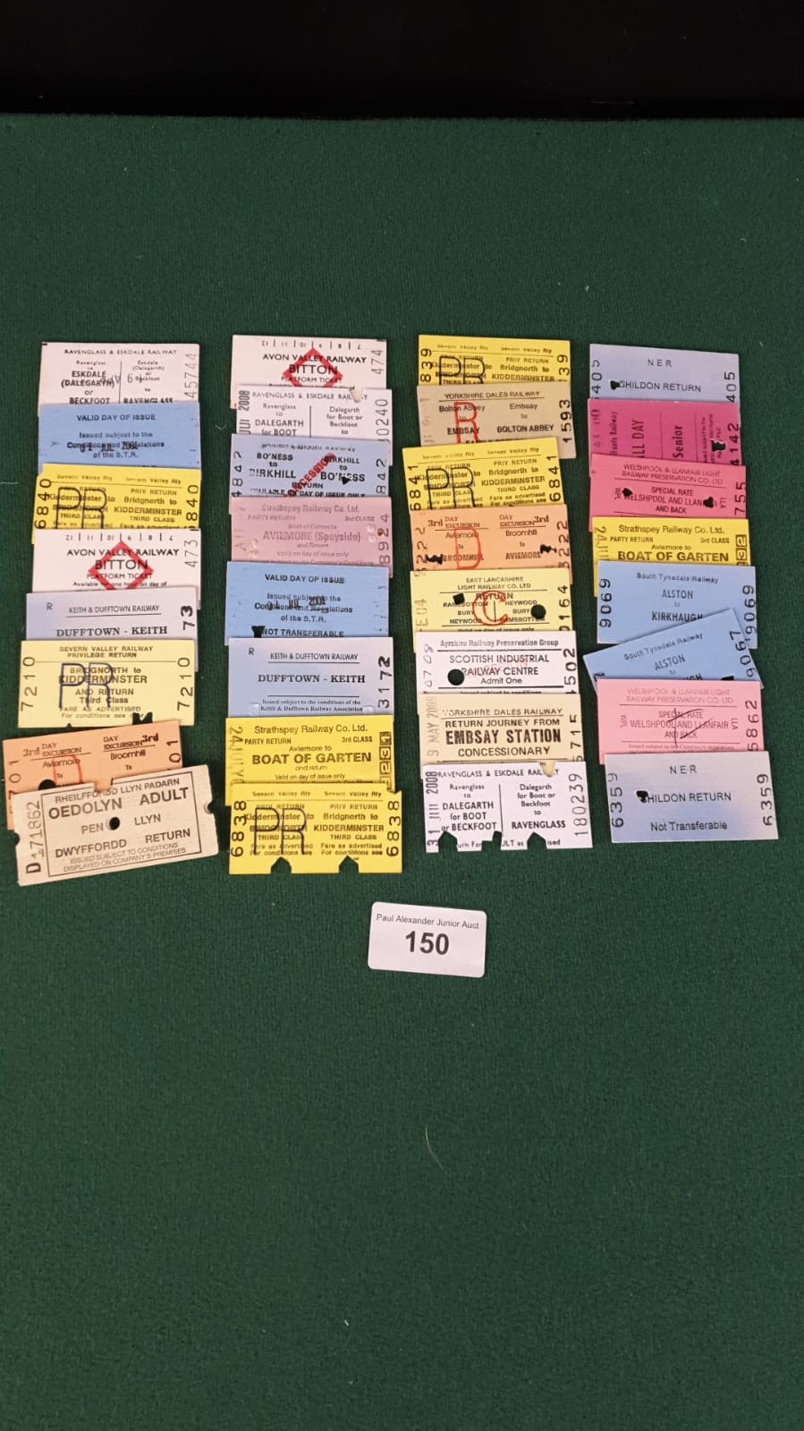 Selection Of Vintage Train Tickets