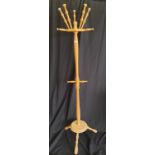 Elm Wood Stunning Coat / Stick Stand with Tri Leg Supports