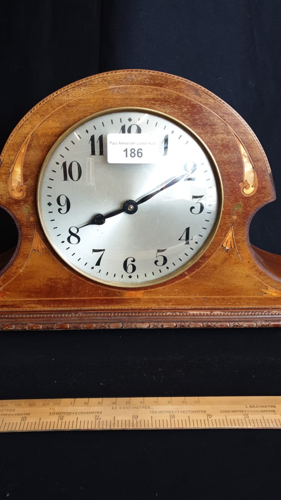 Key Wind Edwardian Mantel Clock With Beautiful Mother Of Pearl Inlays - Image 2 of 2