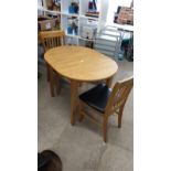 Nice Quality Beech Wood Breakfasting Table And Chairs For 2.