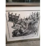 Large limited edition 41/100 Village gathering signed.