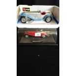 2 Large Scale Model Classic Cars 1 In Perspex Case.