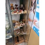 4 shelfs of collectable Teddy bears.