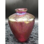 Signed French art glass vase.