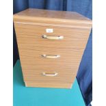 Retro 1970s 3 Drawer Chest