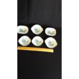 6 Early Oriental Miniature Plates