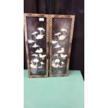 Pair Of Oriental Mother Of Pearl Plaques