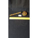 2 Rare Mauchline ware tartan items , mcpherson.