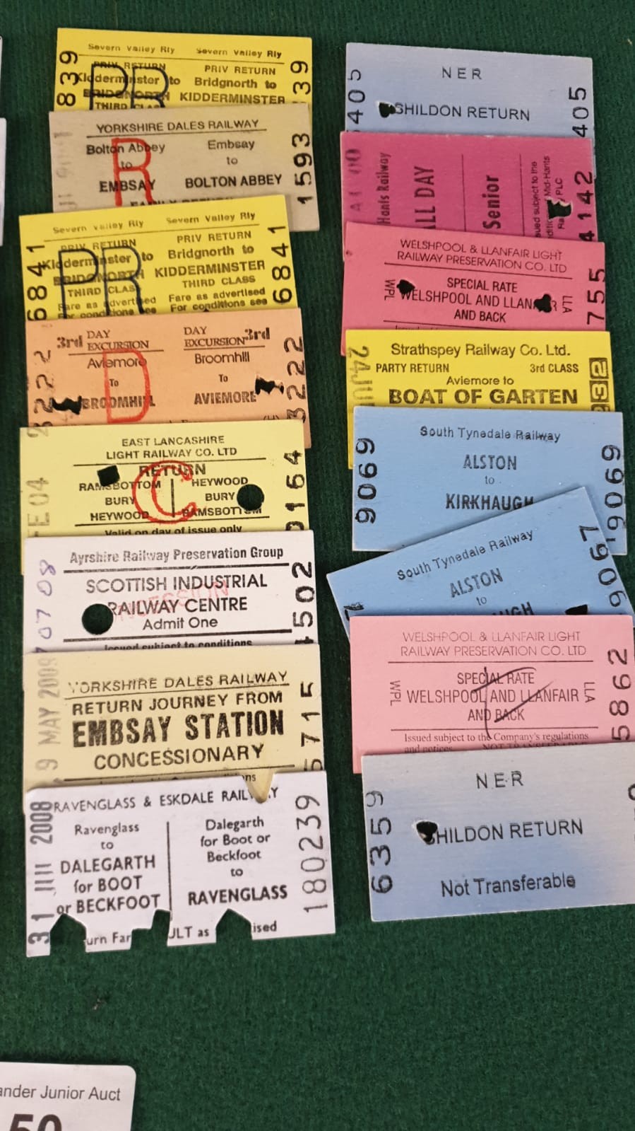 Selection Of Vintage Train Tickets - Image 3 of 3