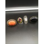 5 statement rings with Ornate designs.