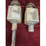 Pair of Antique Railway lattern s.