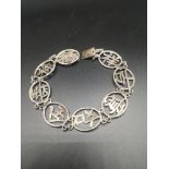 Hong Kong Oriental silver character bracelet.