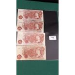 4 Bank Of England 10 Bob Notes 10 Shillings