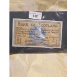 Bank of Scotland £1 note 17th October 1957.