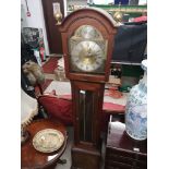 Tempus fujit Grandfather clock with weights and pendulum.