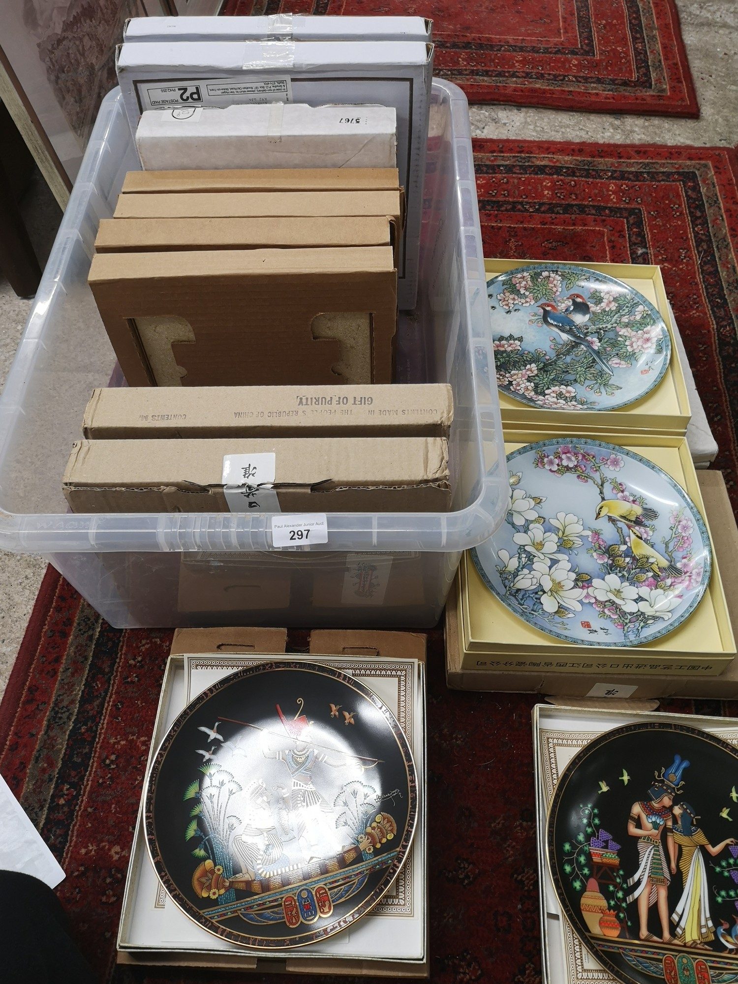 Box of collector plates includes Oriental.