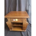 Oak occasional table / magazine rack.