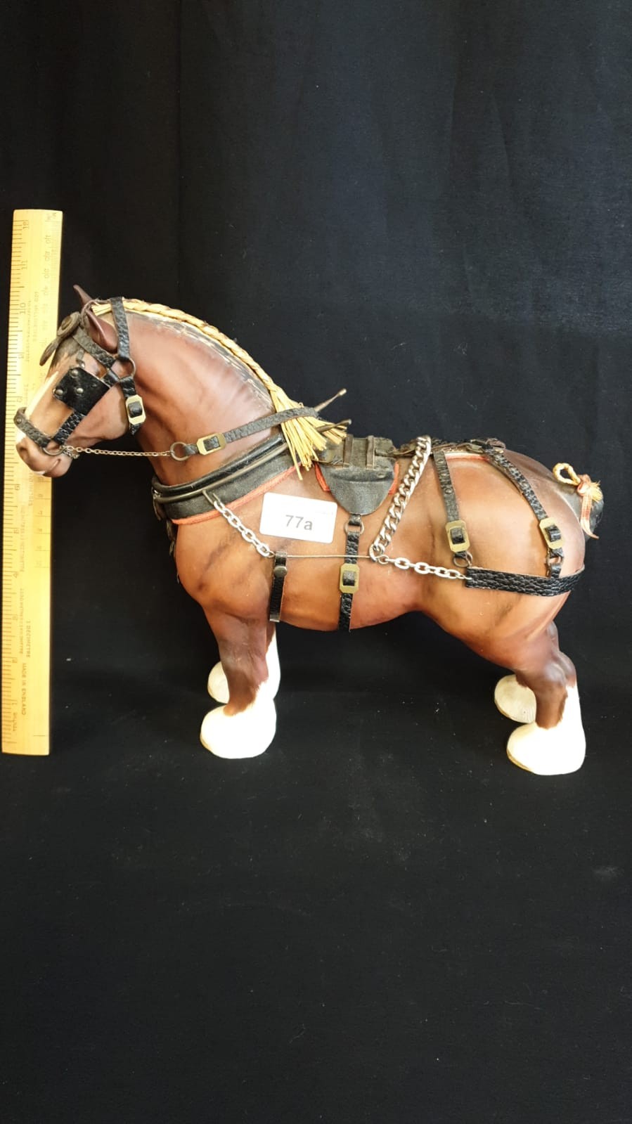 Large Beswick Burnam Beauty Heavy Horse With Full Tack. - Image 2 of 2