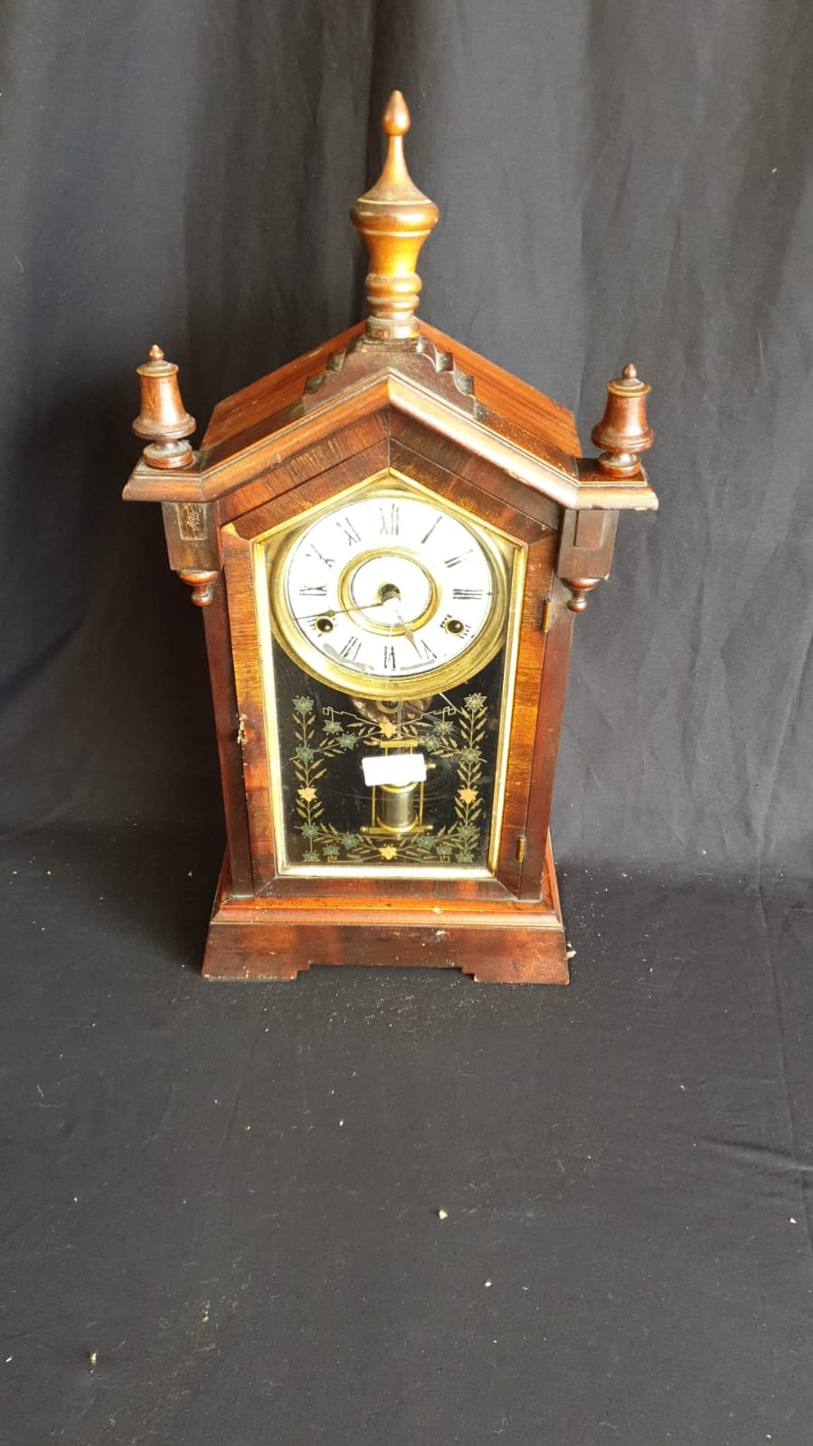 Stunning Antique Clock With Rare Barrel Pendulum