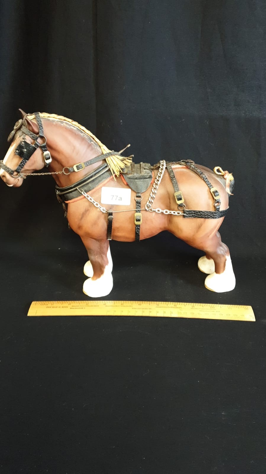 Large Beswick Burnam Beauty Heavy Horse With Full Tack.