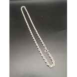 Silver rope chain.