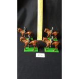 Set of 4 Britain's Mounted Police metal figures on Horseback .