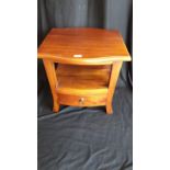 Heavy Teak Side Table With Drawers Or Could Be Used As Bedside Cabinet