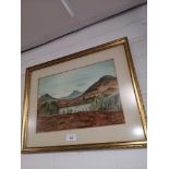 Highland scene water colour signed t Campbell.