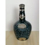 Spode Royal salute collectable blue decanter.