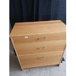 Heavy 3 drawer office filing unit cabinet.