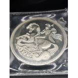 Silver 1936 George and the dragon coin sealed.