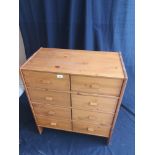 Pine 8 drawer chest.