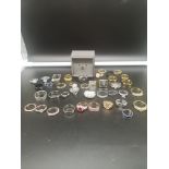 Lot of costume rings etc.