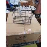 Large box of new kitchen metal cleaner appliances holders.