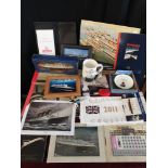 Large collection of ship memorabilia.