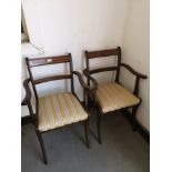 Pair of dinning room arm chairs.