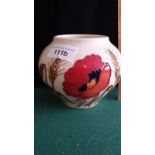 Moorcroft Harvest Poppy Vase Signed