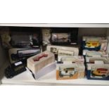 Shelf of corgi Guinness truck vehicles together with days gone models etc.