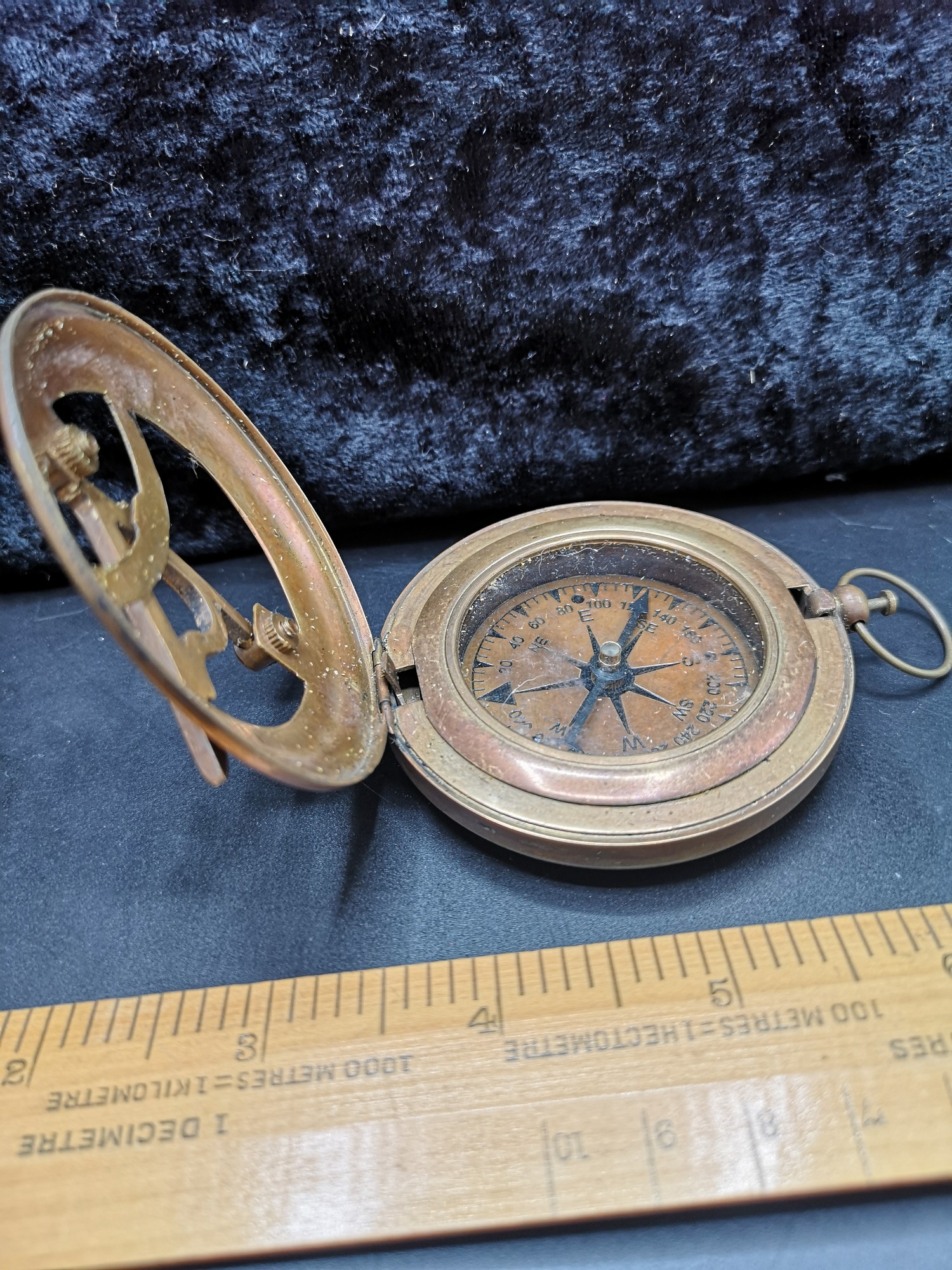 F Barker and sons London ornate compass dated 1904. - Image 3 of 5