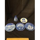 Royal Copenhagen bell 3 Royal Copenhagen Christmas plates 1960s 1 af together with delft plate and