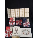 Collection of British proof coins.