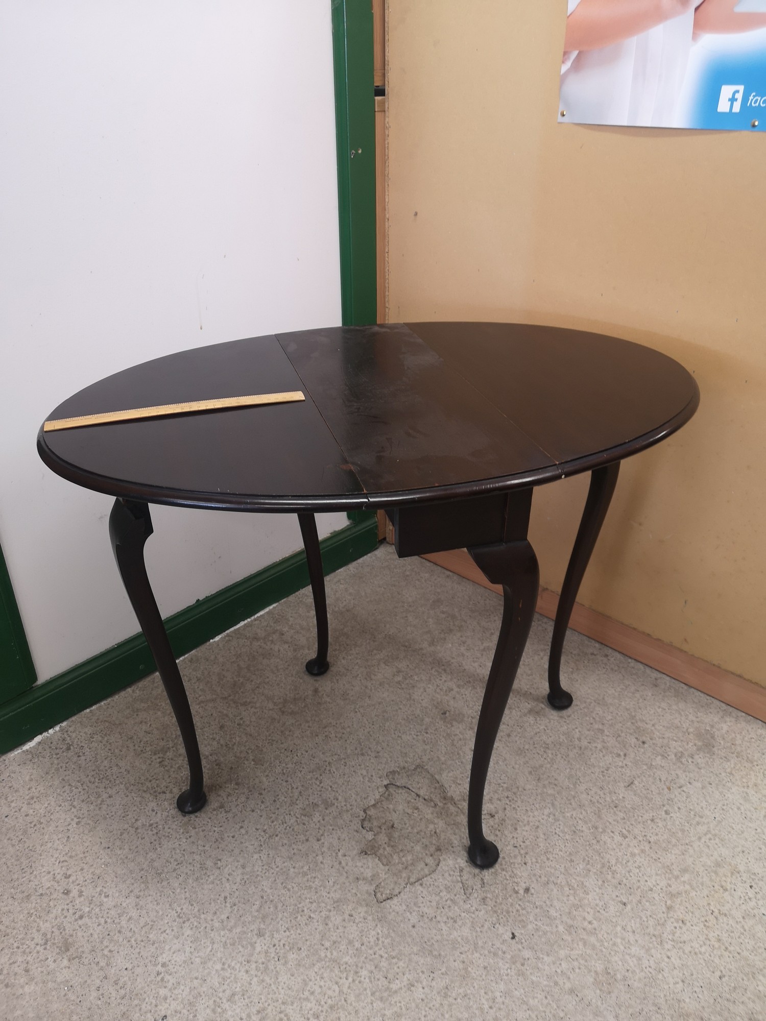 20th century drop leaf folding table.