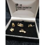 Selection of 5 9ct gold charms all 375 Hall Marked. 5.58 grams.